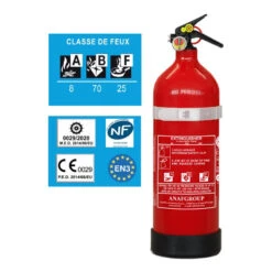ANAF Extincteur Mousse 2 Kg Support Et Manomètre -Plastimo Magasin anaf extincteur mousse 2 kg 1