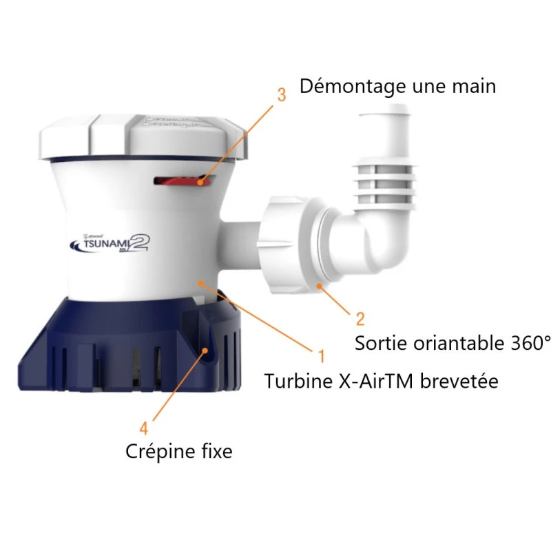 ATTWOOD Tsunami MK2 T800 Pompe De Cale Manuelle 5 ATTWOOD Tsunami MK2 T800 Pompe De Cale Manuelle – Image 3