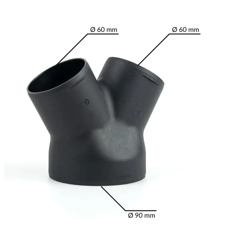AUTOTERM Raccord Y Ø 90 - 60 Mm 4 AUTOTERM Raccord Y Ø 90 - 60 Mm – Image 2
