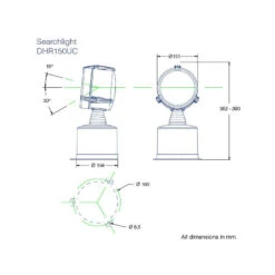 DHR Projecteur LED DHR150UC -Plastimo Magasin dhr projecteur led dhr150uc 4