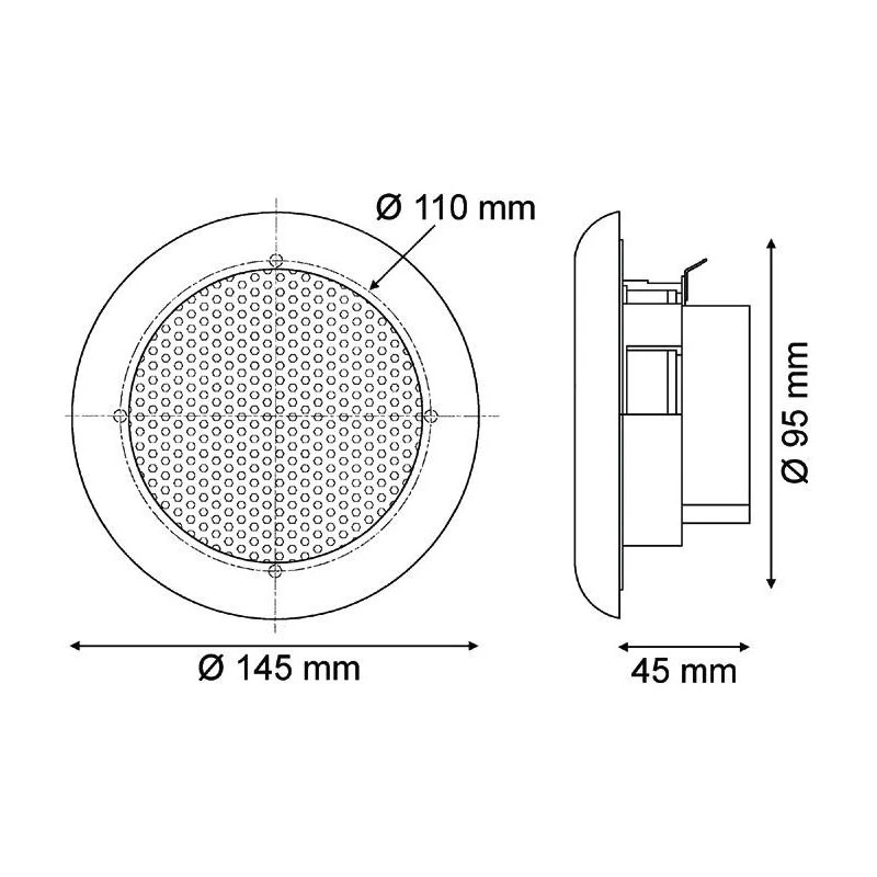 EUROMARINE Haut-parleurs 60 W étanche 4 EUROMARINE Haut-parleurs 60 W étanche – Image 2