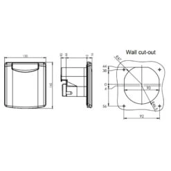 ABL Socle P17 à Encastrer 132 X 145 Mm -Plastimo Magasin hoesolution socle p17 a encastrer 132 x 145 mm 3