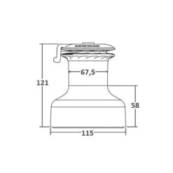 LEWMAR Winch Evo 15 ST -Plastimo Magasin lewmar evo 15 st 1 1