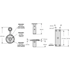 MAGMA Supports Encastés Double Barbecue Rectangulaire -Plastimo Magasin magma supports encastes double barbecue rectangulaire 2