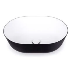OCRITECH Lavabo Ovale à Poser Bicolore