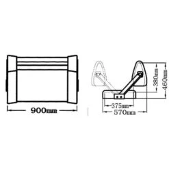 OSCULATI Banquette Réverso Double -Plastimo Magasin osculati banquette reverso double 1