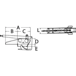 OSCULATI Davier à Bascule Alu Max 12 Kg -Plastimo Magasin osculati davier a bascule en alliage leger max 12 kg 1