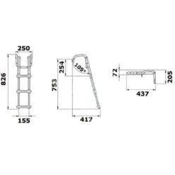 OSCULATI Echelle De Plate-forme Compacte -Plastimo Magasin osculati echelle de plate forme compacte 2