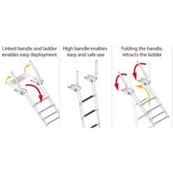 OSCULATI Echelle Télescopique De Plate-forme Avec Poignées -Plastimo Magasin osculati echelle telescopique de plate forme avec poignees 2