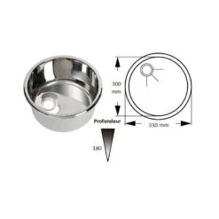 CAN Evier Rond Inox -Plastimo Magasin osculati evier rond inox 2