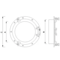 FS Hublot Rond Laiton Chromé -Plastimo Magasin osculati hublot laiton chrome 1