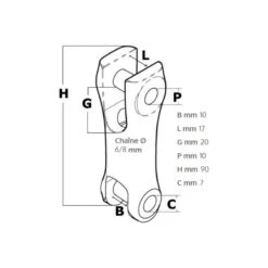 OSCULATI Jonction Chaîne / Ancre ø 6 à 10 Mm -Plastimo Magasin osculati jonction ancre chaine 6 a 10 mm 1