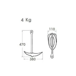 OSCULATI Kit Mouillage 4 Kg -Plastimo Magasin osculati kit mouillage 4 kg 2
