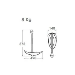 OSCULATI Kit Mouillage 8 Kg -Plastimo Magasin osculati kit mouillage 8 kg ancre 2