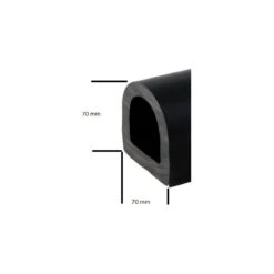 OSCULATI Liston PVC Noir 70 X 70 Mm