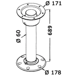 OSCULATI Pied Pour Table Tread Lock 685 Mm -Plastimo Magasin osculati pied pour tous tables tread lock 685 mm 2