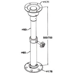 OSCULATI Pied Table Alu Télescopique 7 OSCULATI Pied Table Alu Télescopique -Plastimo Magasin osculati pied table alu telescopique 2