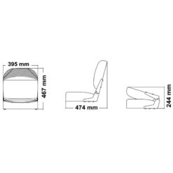 OSCULATI Siège Rabattable Bleu 5 OSCULATI Siège Rabattable Bleu -Plastimo Magasin osculati siege rabattable bleu 1