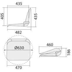 OSCULATI Siège Rabattable Rembourrage Vinyle 8 OSCULATI Siège Rabattable Rembourrage Vinyle -Plastimo Magasin osculati siege rabattable rembourrage amovible blanc bleu 2