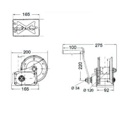 OSCULATI Treuil Avec Embrayage 630 Kg 5 OSCULATI Treuil Avec Embrayage 630 Kg -Plastimo Magasin osculati treuil avec embrayage 630 kg 1