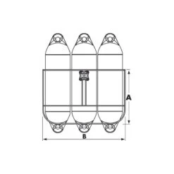 PLASTIMO Support 3 Pare-battages Classique