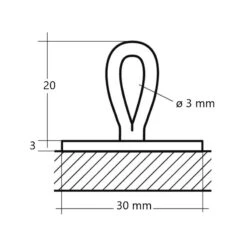 ROPEYE XXS Pad-eye à Coller -Plastimo Magasin ropeye xxs in fibra di vetro 1