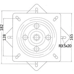 SEAWORLD Platine Pivotante De Siège -Plastimo Magasin seaworld platine pivotante de siege 1