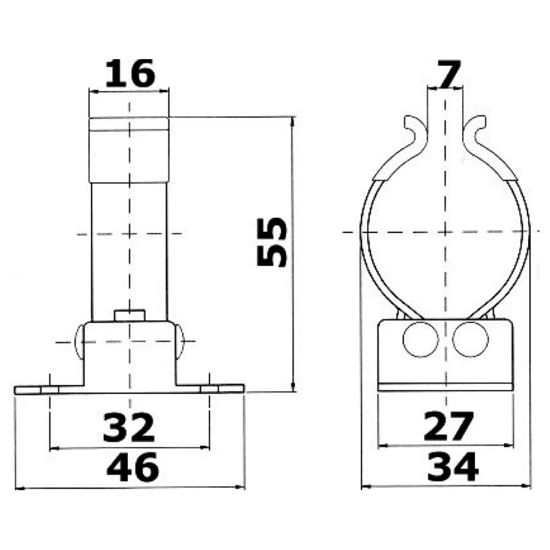 SEAWORLD Support Inox Tubes 30 à 35mm 4 SEAWORLD Support Inox Tubes 30 à 35mm – Image 2