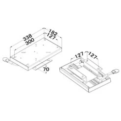 TREM Platine De Siège Coulissante 340 X 180 Mm -Plastimo Magasin trem platine de siege coulissante 340 x 180 mm 1