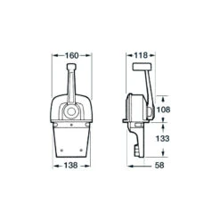 ULTRAFLEX Boîtier B77 Avec Trim 5 ULTRAFLEX Boîtier B77 Avec Trim -Plastimo Magasin ultraflex boitier b77 avec trim 1
