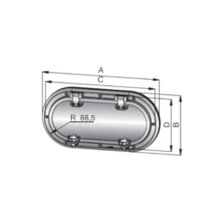 VETUS Hublot Inox Ovale PMS -Plastimo Magasin vetus hublot inox ovale pms 2