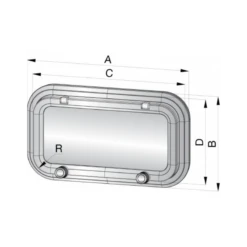 VETUS Hublot Rectangulaire PZ 5 VETUS Hublot Rectangulaire PZ -Plastimo Magasin vetus hublot rectangulaire pz 1