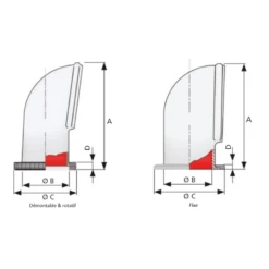 VETUS Manche à Air Horizontal Silicone ø 75 Mm -Plastimo Magasin vetus manche a air silicone o 75 mm 2
