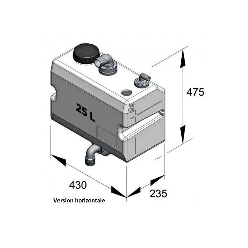 VETUS Réservoir De Cloison Eaux Noires 25 à 80 L 5 VETUS Réservoir De Cloison Eaux Noires 25 à 80 L – Image 3