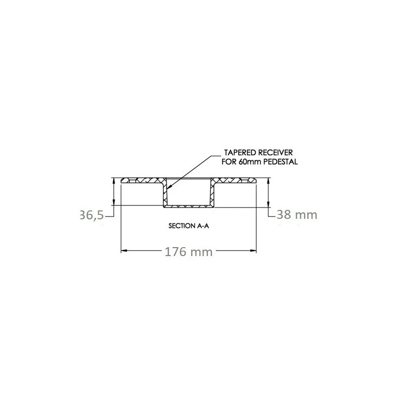ZWAARDVIS Base Encastré Alu ø 60 Mm 4 ZWAARDVIS Base Encastré Alu ø 60 Mm – Image 2