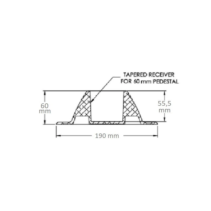 ZWAARDVIS Base Saillie Haute / Basse Ø 60 Mm 4 ZWAARDVIS Base Saillie Haute / Basse Ø 60 Mm – Image 2